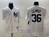 Men's New York Yankees #36 Clarke Schmidt White Cool Base Stitched Jersey,baseball caps,new era cap wholesale,wholesale hats